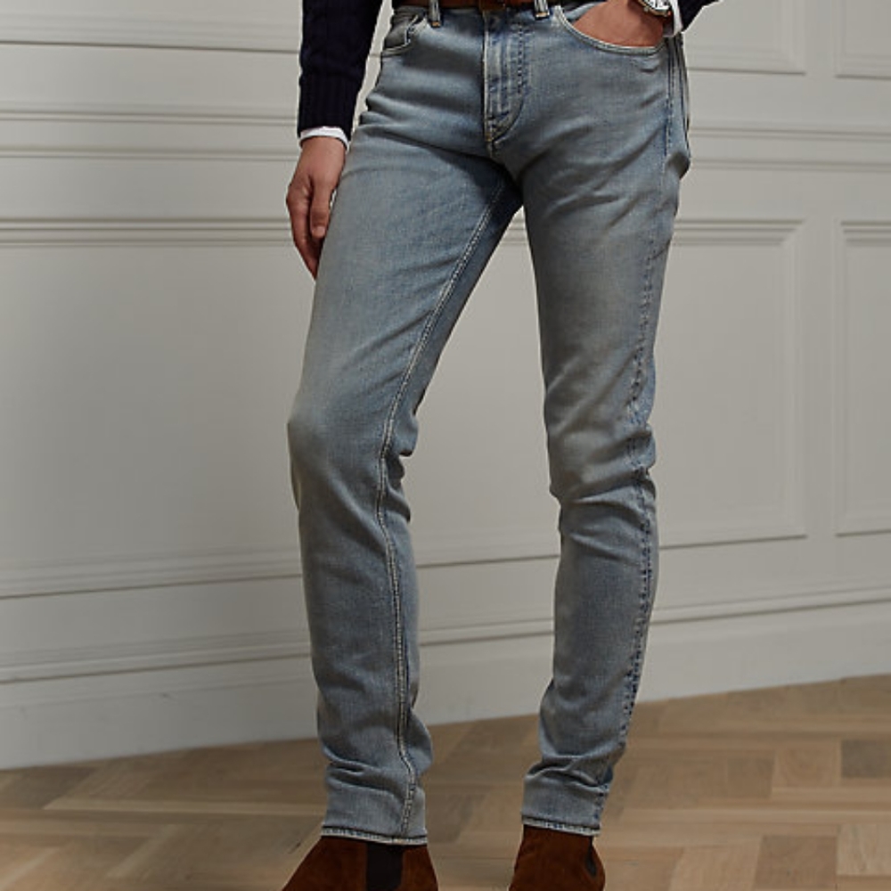 Ralph Lauren Men's Stretch Skinny Fit Jeans size 38x32 Purple Label New with Tav